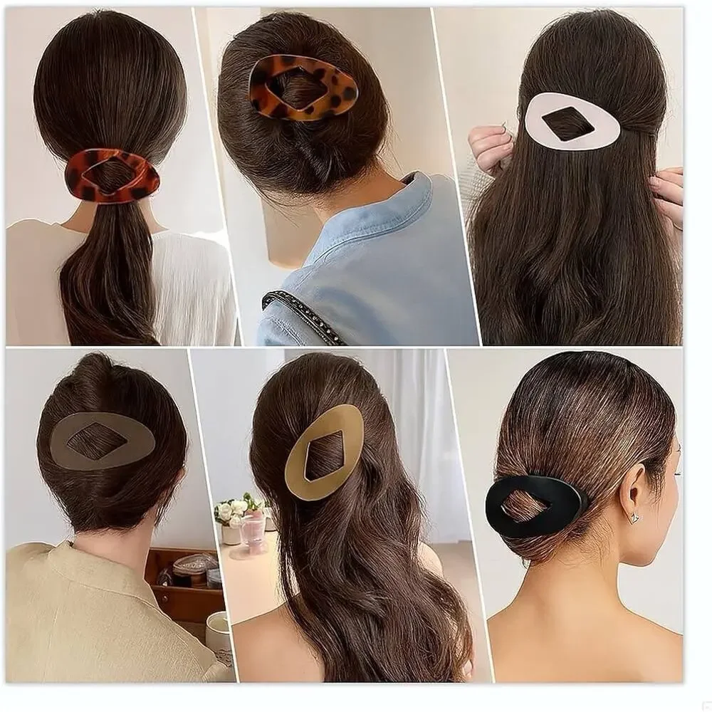 6 Pcs Flat Hair Clips for Women‎ – Nonslip Duckbill, Strong Hold, Multicolor